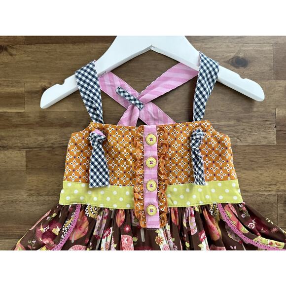 NEW Matilda Jane Make Believe Spinning With Joy Knot Dress Sleeveless Orange 2 - Picture 3 of 8